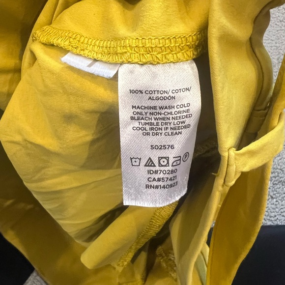 Yellow Women's Shorts with Belt - Picture 4 of 4